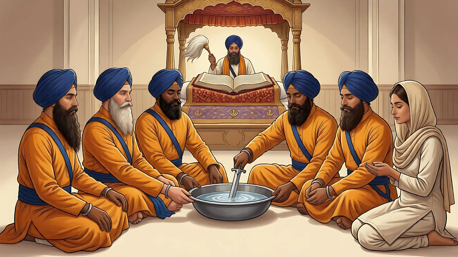 Amirt-Sanskar Cerimónia sique de Amrit Sanskar para a iniciação na Khalsa.